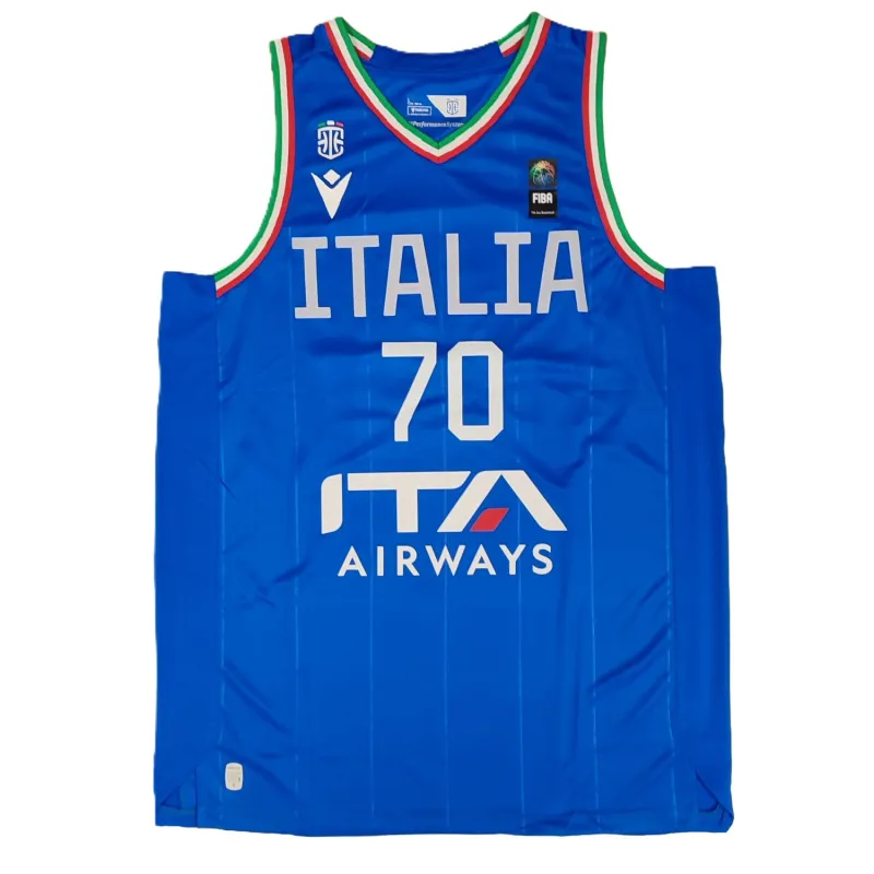 Camiseta Datome Italia azul frontal