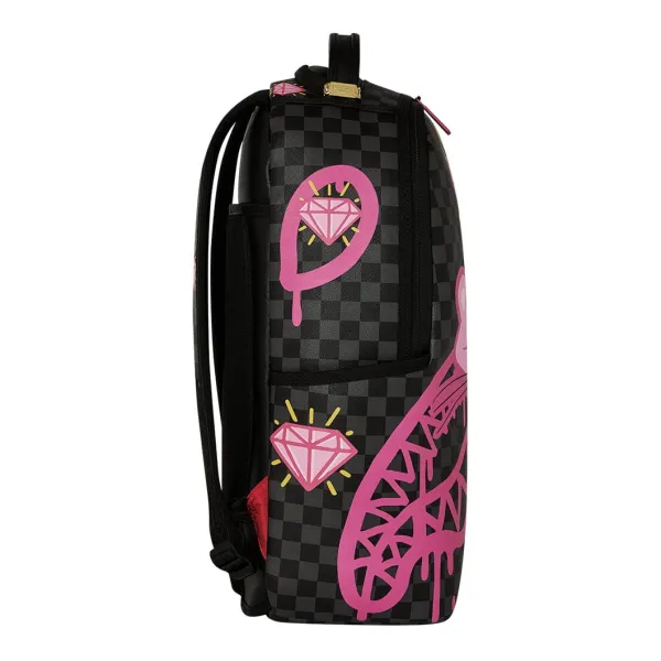 Sprayground Pink Panther Drippy Diamonds de lado 1