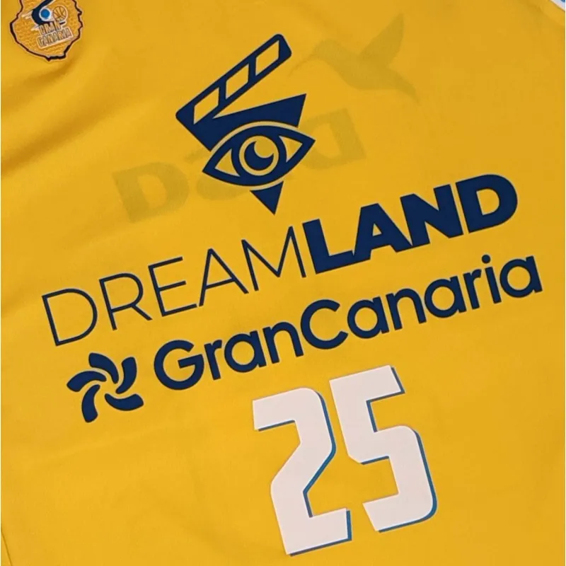 Camiseta Metu Gran Canaria amarilla detalle