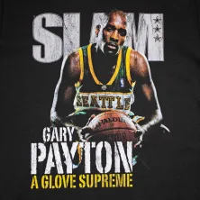 Camiseta Gary Payton Sonics "Slam Cover" de Mitchell & Ness en negro