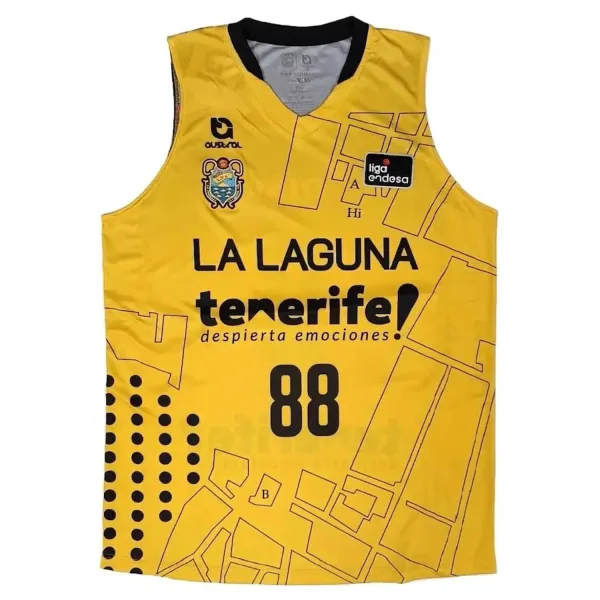 Camiseta Patty Mills La Laguna Tenerife amarilla frontal