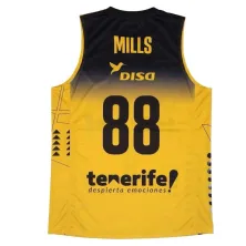 Camiseta Patty Mills La Laguna Tenerife amarilla trasera