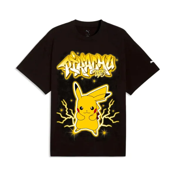 Camiseta Puma x Pokemon Pikachu Negra