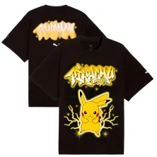 Camiseta Puma x Pokemon Pikachu Negra