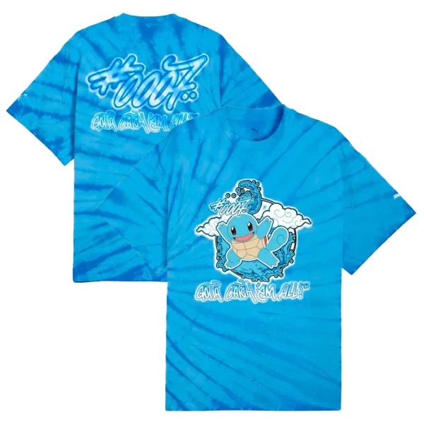 Camiseta Pokemon Squirtle azul doble