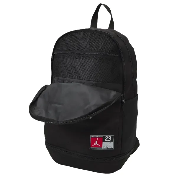 Mochila baloncesto Air Jordan "Jersey backpack" negra, interior
