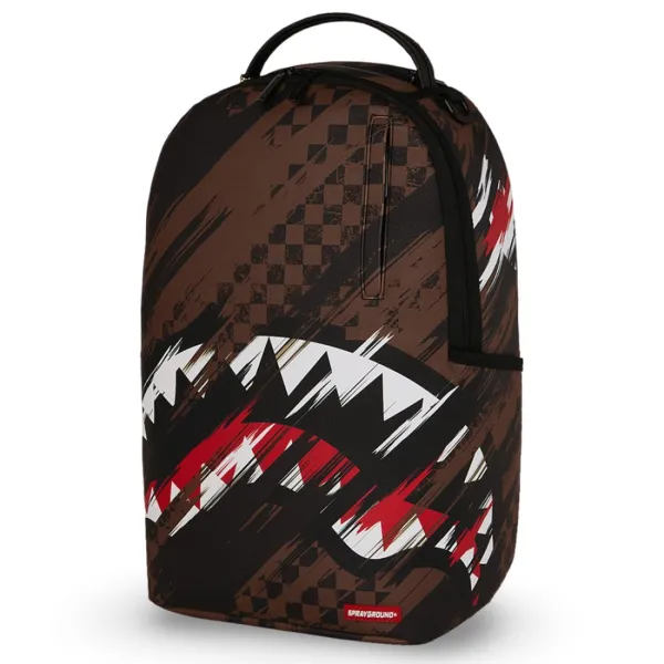 Sprayground Smeared Grunge marron lateral 2