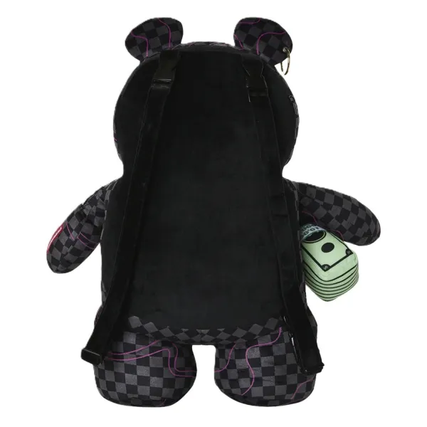 Mochila Oso Sprayground Purple Slime Takeover - trasera