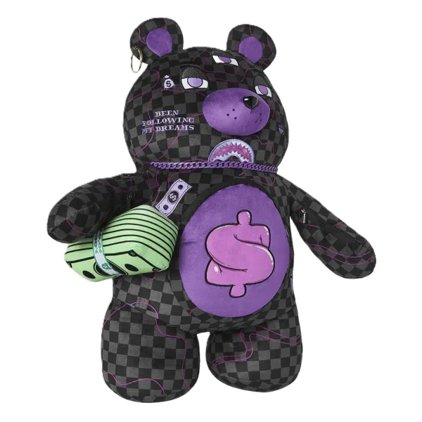 Mochila Oso Sprayground Purple Slime Takeover - lado