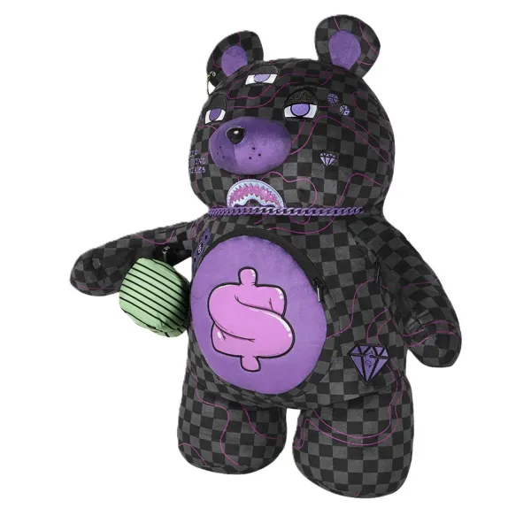 Mochila Oso Sprayground Purple Slime Takeover - lateral