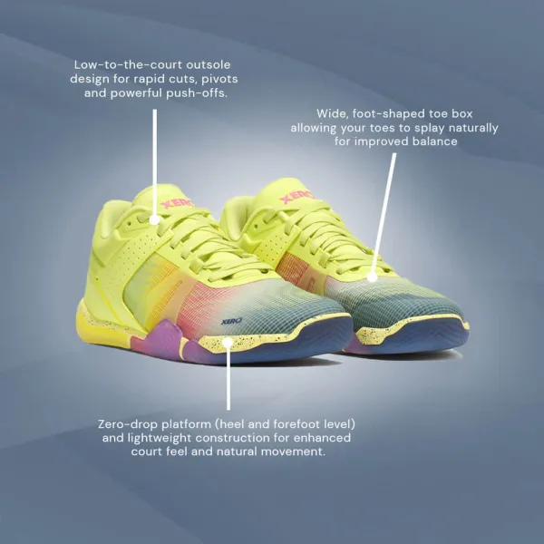 Xero Shoes X1 Low Sunny Lime - zapatillas barefoot baloncesto - características