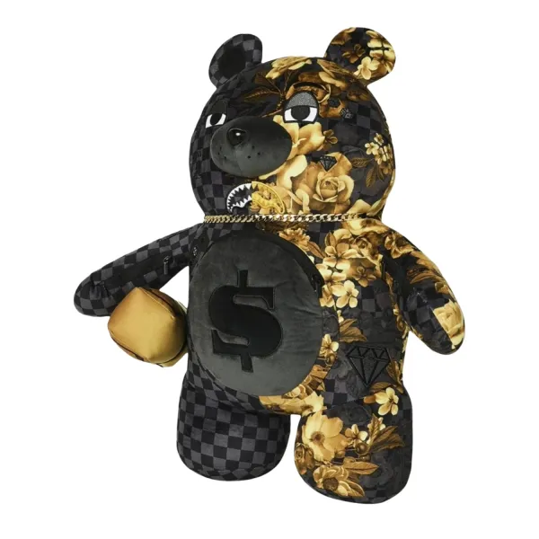 Mochila Oso Sprayground Gold Floral - de lado