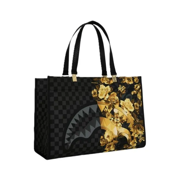 Bolso Sprayground Gold Floral - lateral