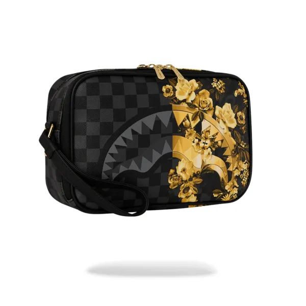 Neceser Sprayground Gold Floral Remix Toiletry Brick
