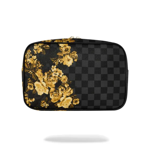 Neceser Sprayground Gold Floral Remix Toiletry Brick