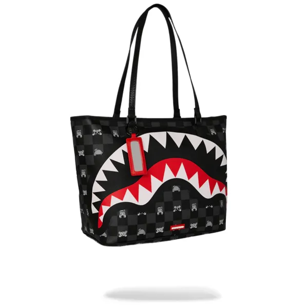 Bolso Sprayground Gray Peeking Character - lateral Bolso Sprayground Gray Peeking Character - lateral