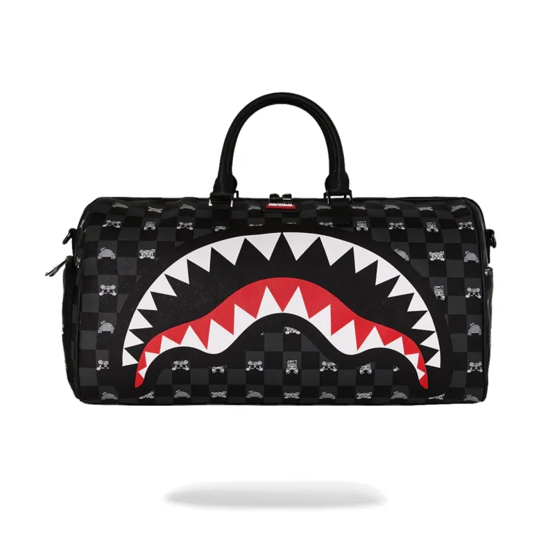 Bolsa de Viaje Sprayground Gray Peeking Character Check Duffle