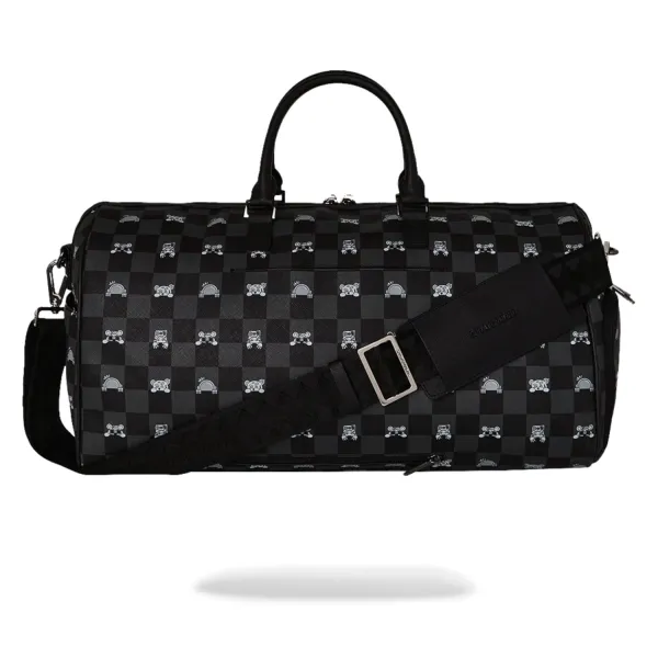 Bolsa de Viaje Sprayground Gray Peeking Character Check Duffle