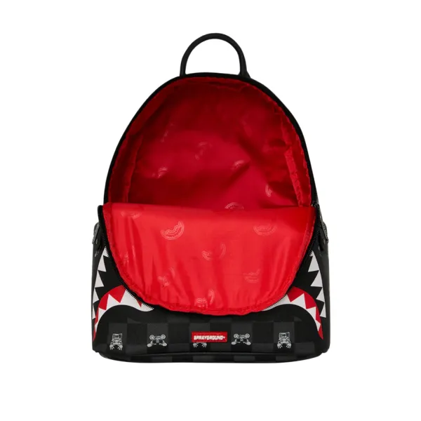 Mochila Sprayground Gray Peeking Character Check Savage