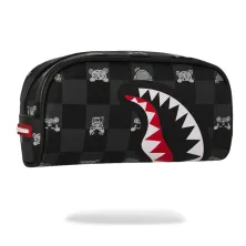 Neceser Sprayground Gray Peeking Character Check Pouch vista frontal