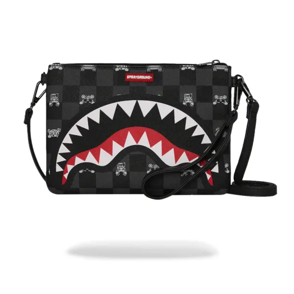 Bolso de mano Sprayground Gray Peeking - foto con cuerda