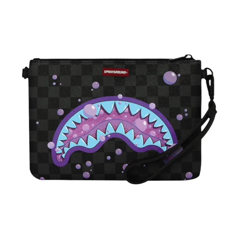 Bolso de mano Sprayground Purple Slime Takeover Crossover Clutch