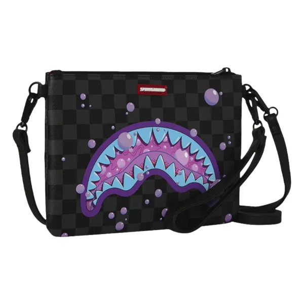 Bolso de mano Sprayground Purple Slime Takeover Crossover Clutch