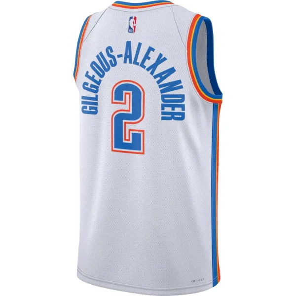 Camiseta Shai Oklahoma City Thunder Nike blanca - trasera