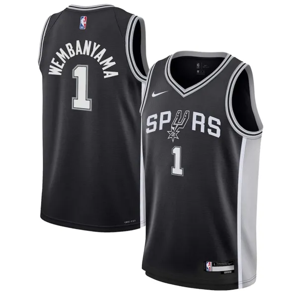 Camiseta Victor Wembanyama Icon Edition Spurs Nike Swingman Junior