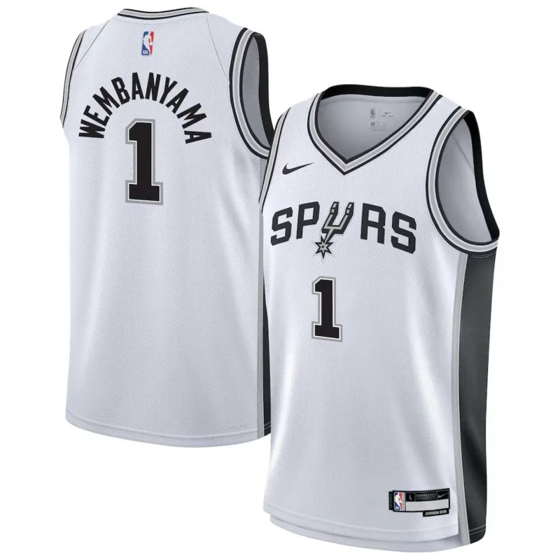 Camiseta Wembanyama Spurs blanca - para niños - principal