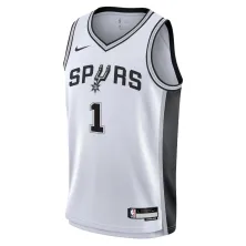 Camiseta Wembanyama Spurs blanca - para niños - frontal Camiseta Wembanyama Spurs blanca - para niños - frontal
