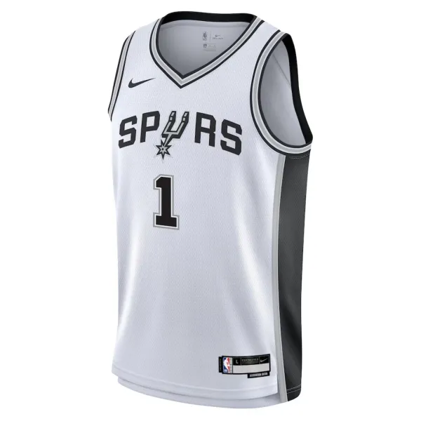 Camiseta Wembanyama Spurs blanca - para niños - frontal Camiseta Wembanyama Spurs blanca - para niños - frontal