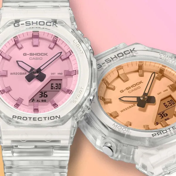 G-Shock GMA-P2100SR-7AER traslúcido - foto luz