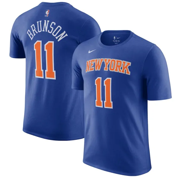 Camiseta Jalen Brunson New York Knicks Name & Number azul