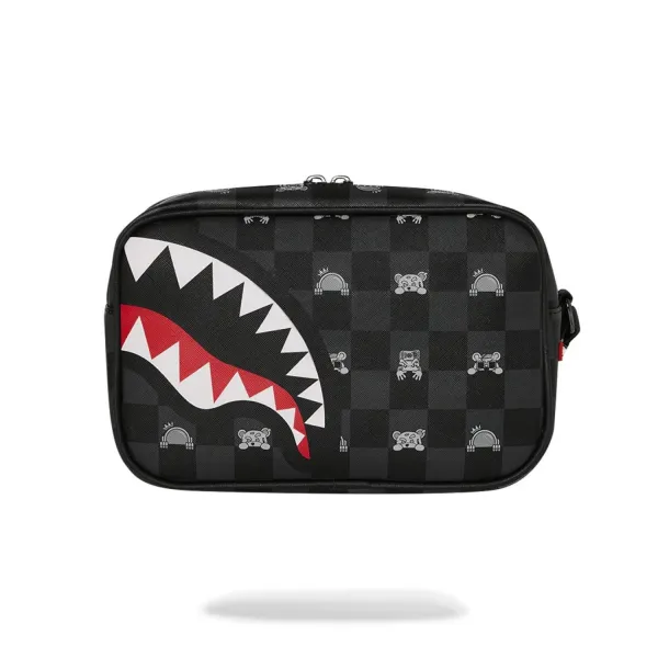 Neceser Sprayground Gray Peeking Character Toiletry Brick