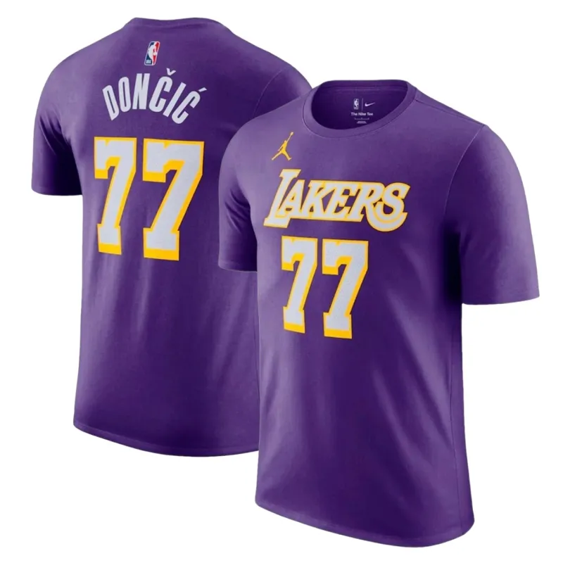 Camiseta Luka Lakers junior morada - frontal