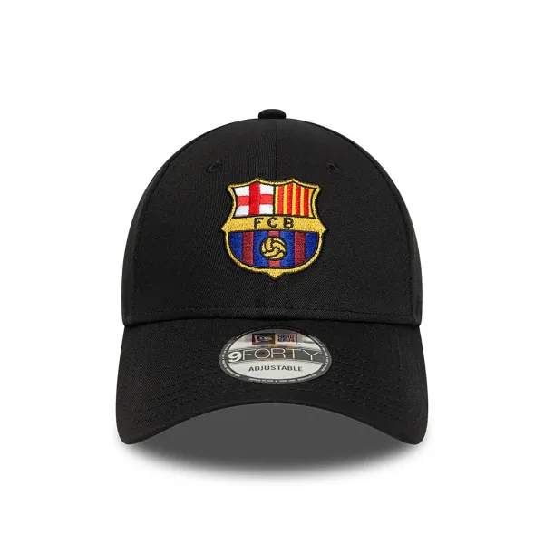 Gorra curva FC Barcelona New Era negra frontal