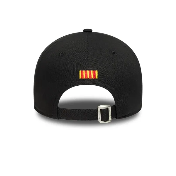 Gorra curva FC Barcelona New Era negra posterior