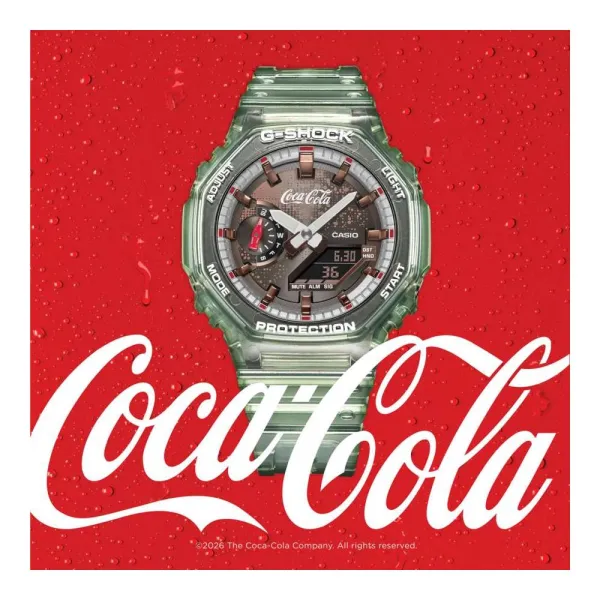 G-Shock GA-2100CC-3AER x Coca Cola - frontal G-Shock GA-2100CC-3AER x Coca Cola - frontal