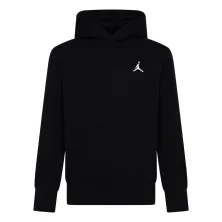 Sudadera negra Jordan con capucha para niños - frontal Sudadera negra Jordan con capucha para niños - frontal