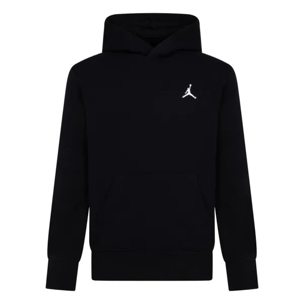 Sudadera negra Jordan con capucha para niños - frontal Sudadera negra Jordan con capucha para niños - frontal