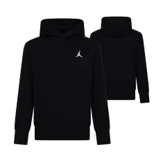 Sudadera negra Jordan con capucha para niños - doble