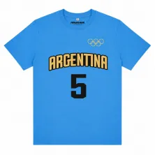 Camiseta manga corta Ginobili Seleccion Argentina Olimpica azul