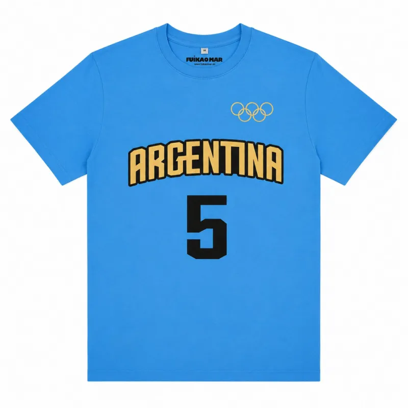 Camiseta manga corta Ginobili Seleccion Argentina Olimpica azul