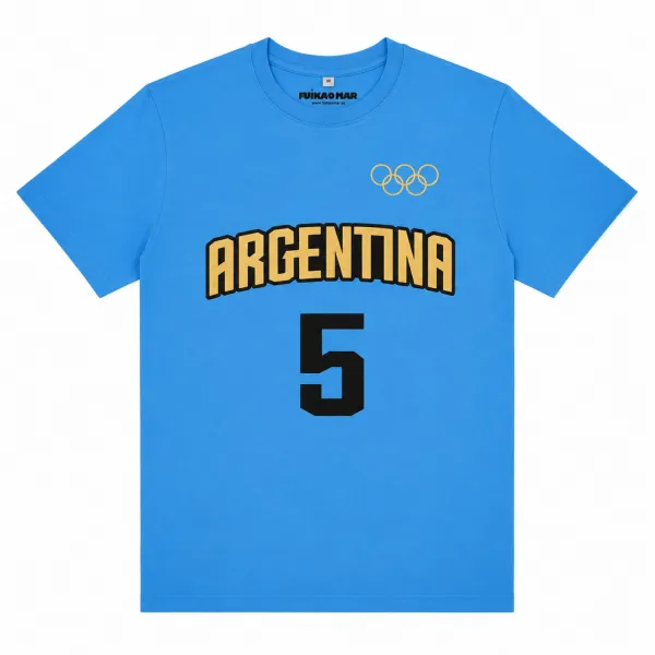 Camiseta manga corta Ginobili Seleccion Argentina Olimpica azul