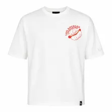 Camiseta MLB Dodgers Food Graphic Oversized blanca New Era