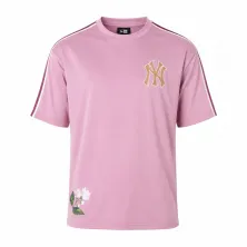 Camiseta New York Yankees Floral New Era MLB Oversized Rosa