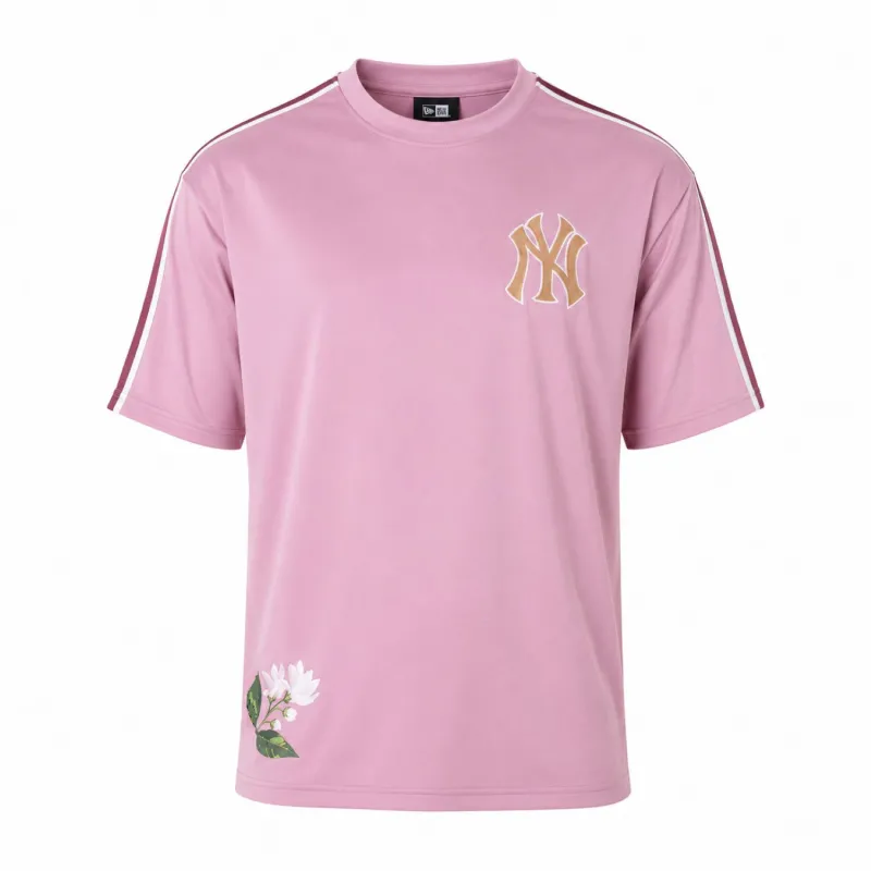 Camiseta New York Yankees Floral New Era MLB Oversized Rosa