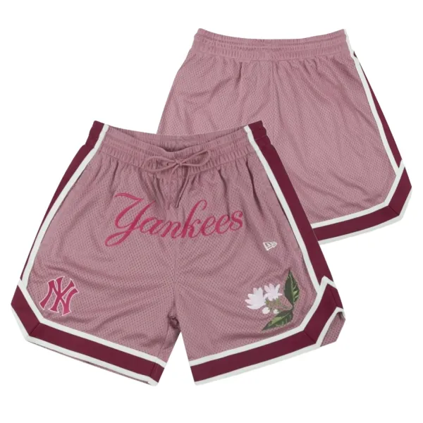 Pantalon Corto New York Yankees New Era MLB Floral Mesh Rosa