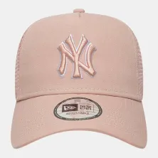 Gorra New York Yankees New Era Trucker rosa frontal Gorra New York Yankees New Era Trucker rosa frontal